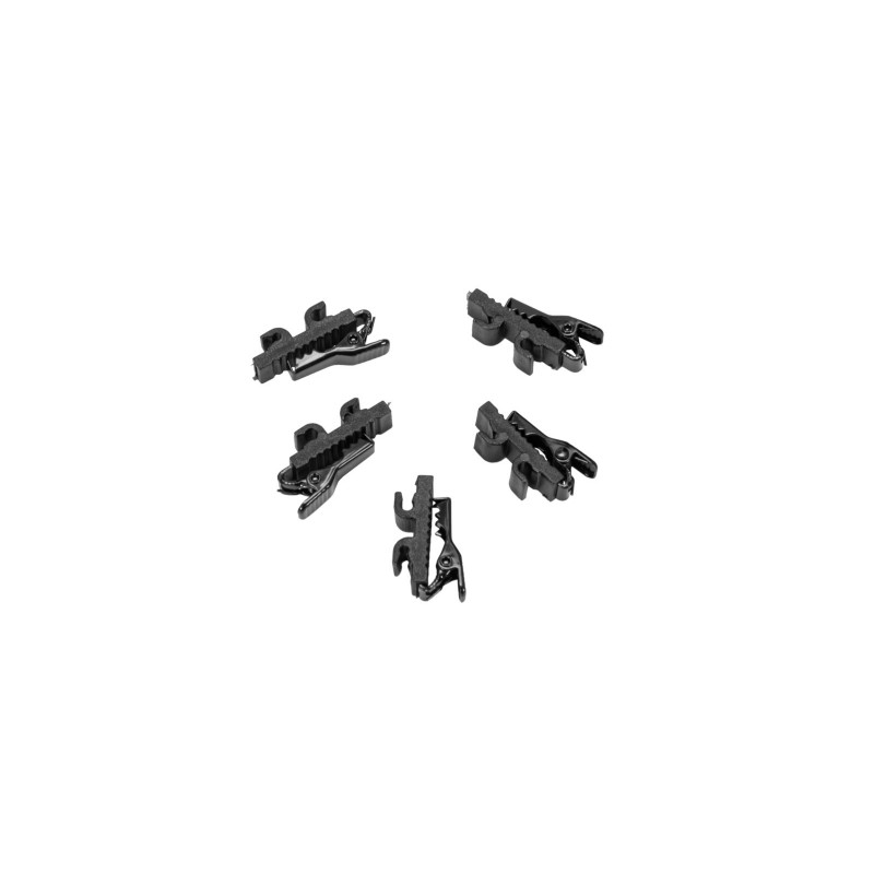 OMNITRONIC Microphone Cable Clip MK2, black 5x